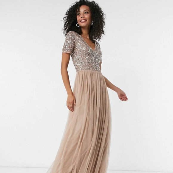 asos maya bridesmaid dress reviews ASOS | Dresses | Asos Maya Bridesmaid Tall Sleeve Maxi Tulle Dress